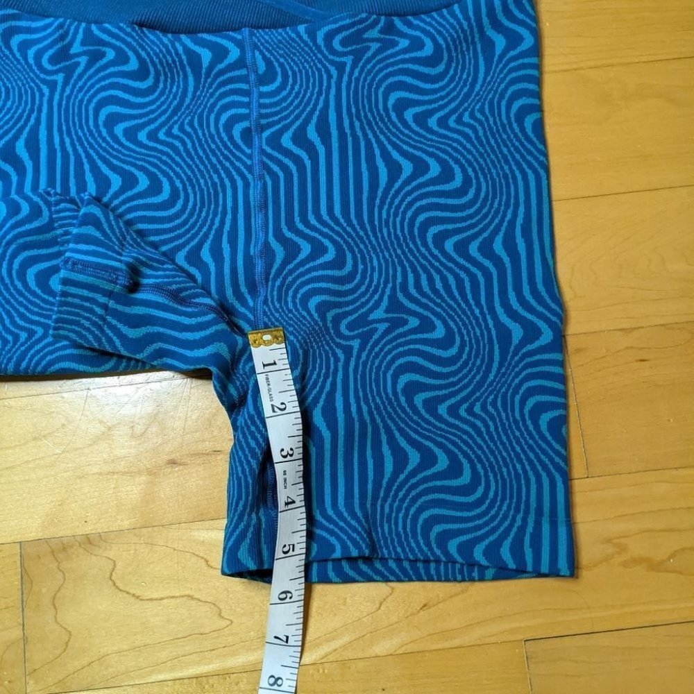 NEW FREE PEOPLE Throw Jacquard Biker Shorts Blue Medium II @V - Picture 9 of 11
